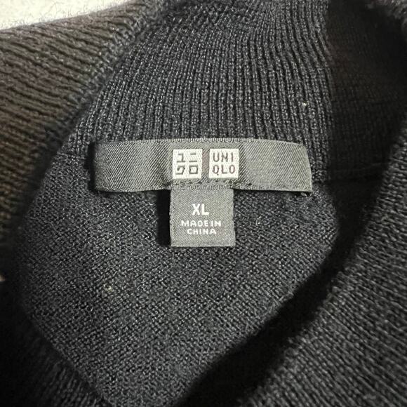 Uniqlo Mock Neck 100% Wool Sweater Size XL Lightweight Layers Minimalist Casual - Picture 4 of 8
